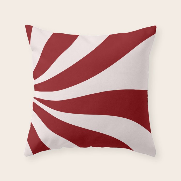 Peppermint Candy Flow Throw Pillow Gallery Image 1