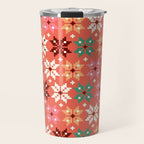 Winter Quilt Pattern no2 Travel Mug Gallery Image 1