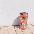 Winter Quilt Pattern no2 Travel Mug Gallery Image 4