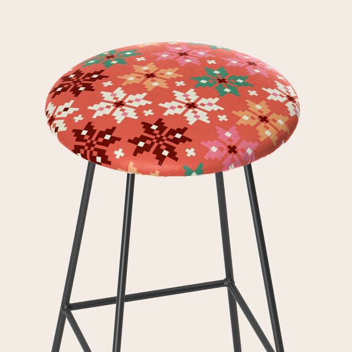 Winter Quilt Pattern no2 Stool Gallery Image 2
