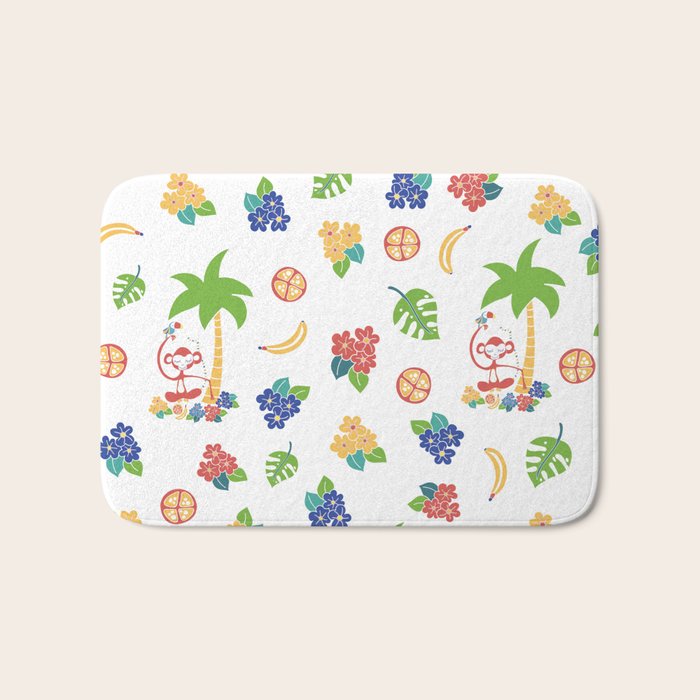 Tropical Monkey Island Bath Mat Gallery Image 1
