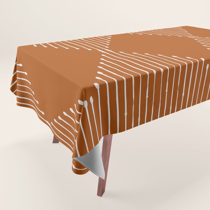 Geo (Rust) Tablecloth Gallery Image 1
