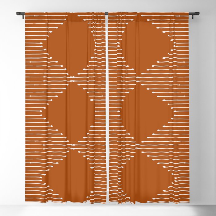 Geo (Rust) Window Curtain Gallery Image 5