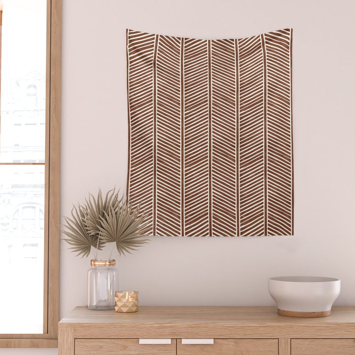 Organic Chevron on Brandywine Wall Tapestry Gallery Image 2