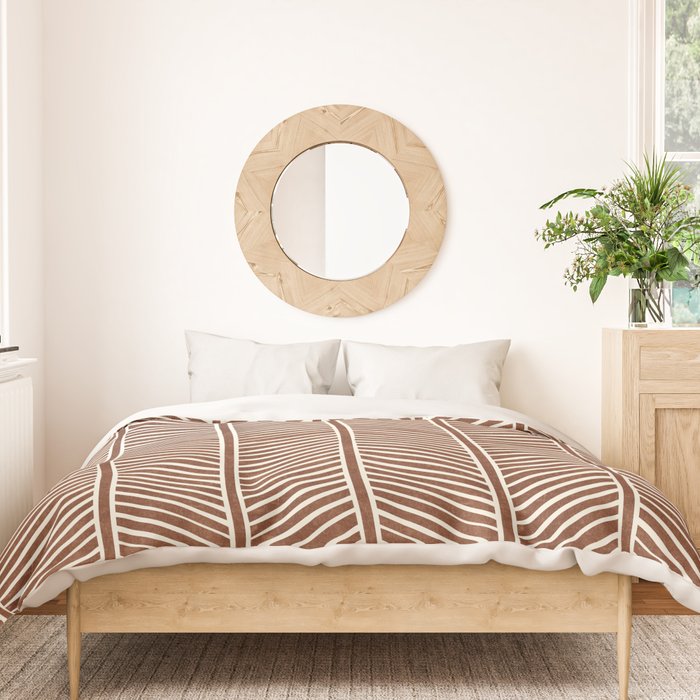 Organic Chevron on Brandywine Duvet Cover Gallery Image 3