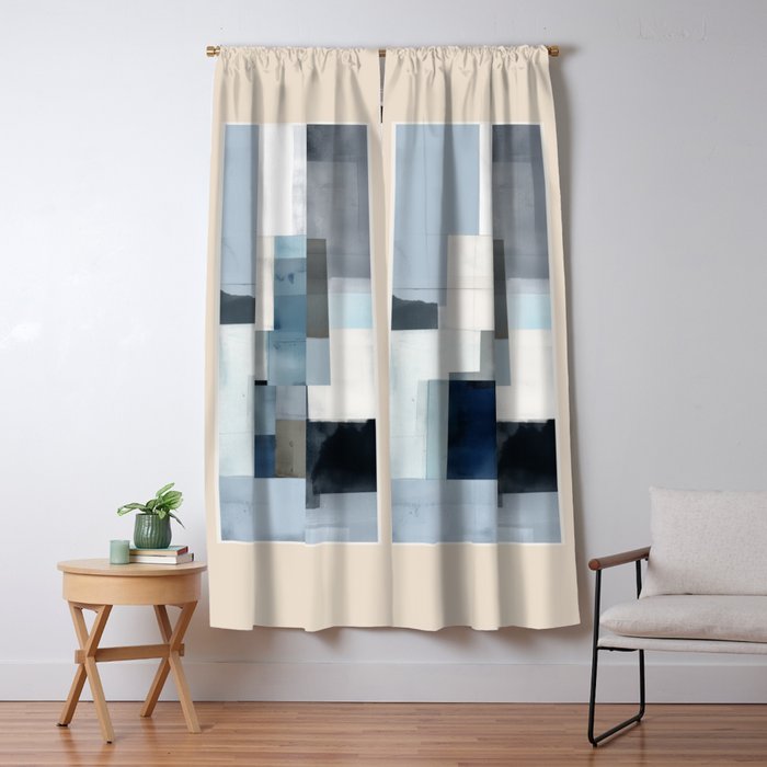 Soft Blue Forms II Window Curtain Gallery Image 5