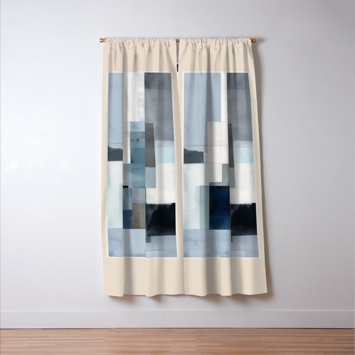 Soft Blue Forms II Window Curtain Gallery Image 3