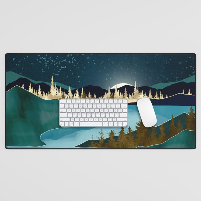 Autumn River Night Desk Mat Gallery Image 1