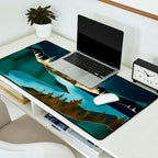 Autumn River Night Desk Mat Gallery Image 2
