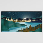 Autumn River Night Desk Mat Gallery Image 3