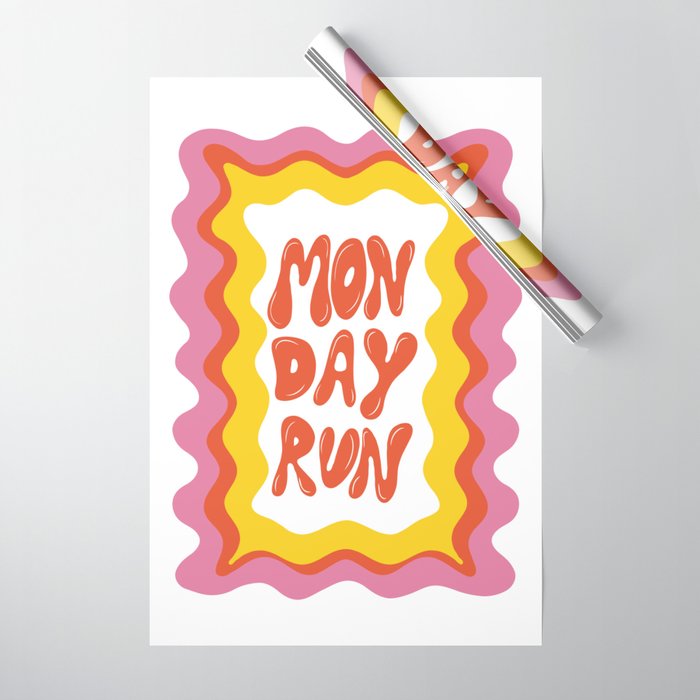 Monday-Run Wrapping Paper Gallery Image 1