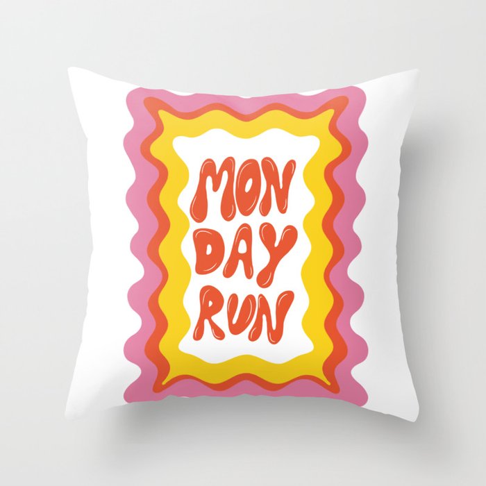 Monday-Run Throw Pillow Gallery Image 6