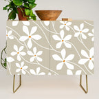 Chic Floral Flow in Beige Credenza Gallery Image 1