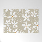 Chic Floral Flow in Beige Welcome Mat Gallery Image 1