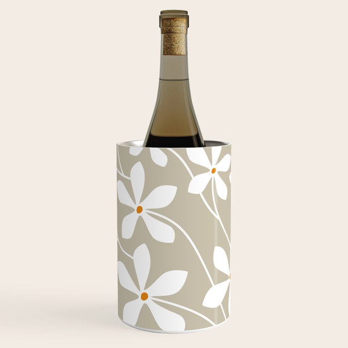Chic Floral Flow in Beige Wine Chiller Gallery Image 3