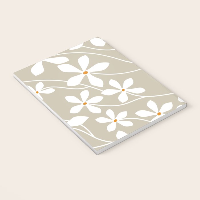 Chic Floral Flow in Beige Notebook Gallery Image 3