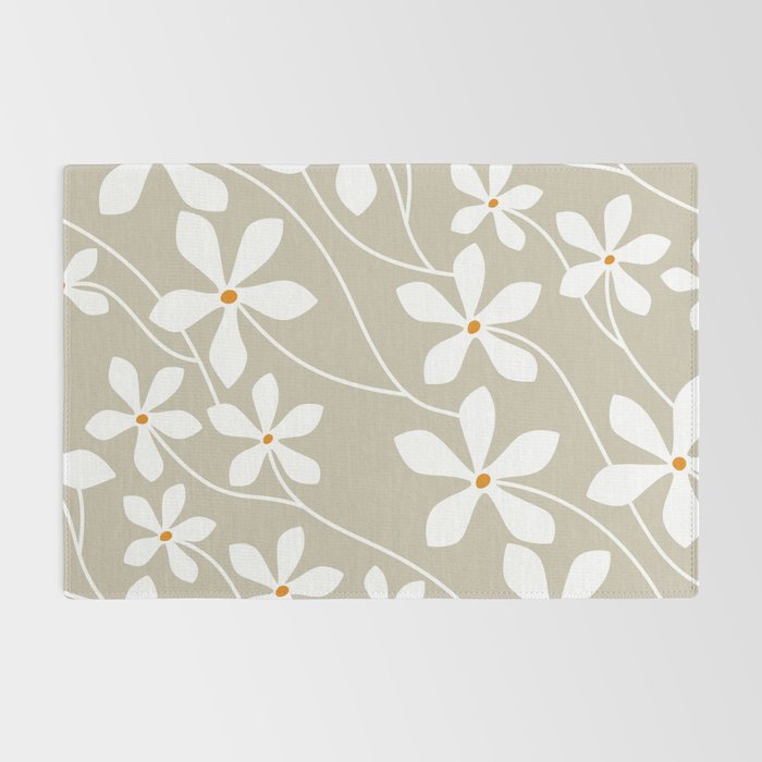 Chic Floral Flow in Beige Rug Gallery Image 2