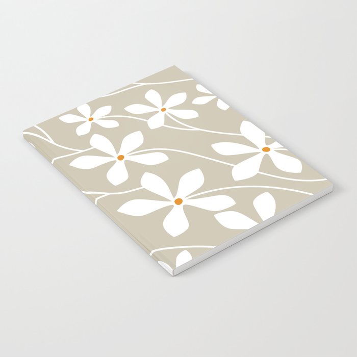 Chic Floral Flow in Beige Notebook Gallery Image 2
