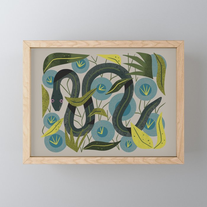 Floral Snake Mini Art Print Gallery Image 1