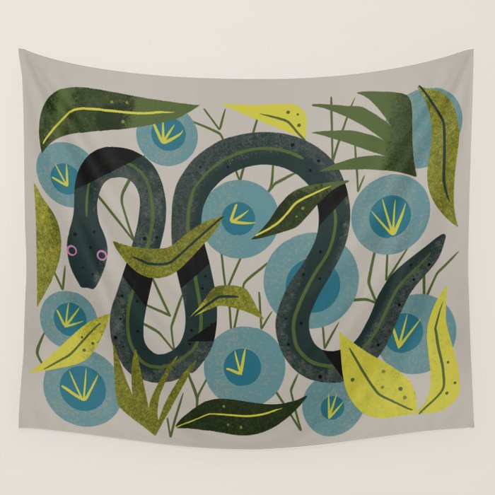 Floral Snake Wall Tapestry Gallery Image 4