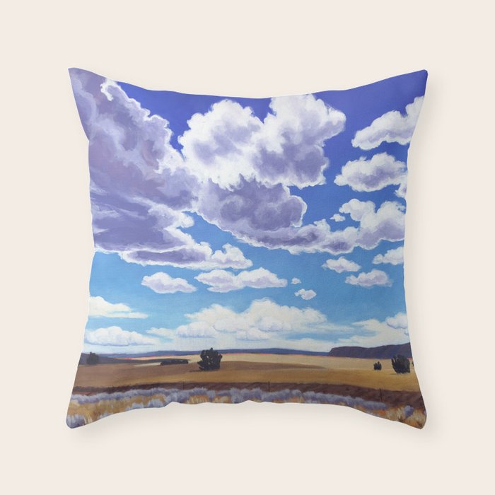 Desert Sky Landscape - Santa Fe to Altus Throw Pillow Gallery Image 6