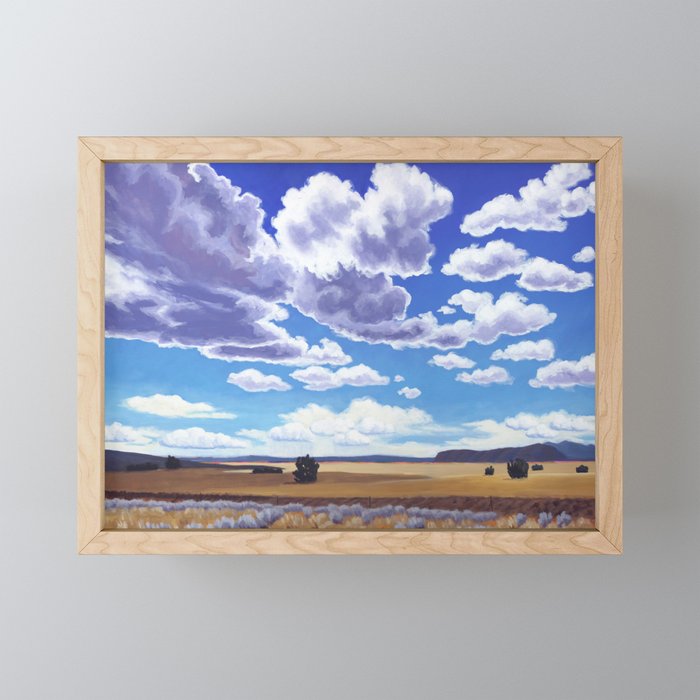 Desert Sky Landscape - Santa Fe to Altus Mini Art Print Gallery Image 1