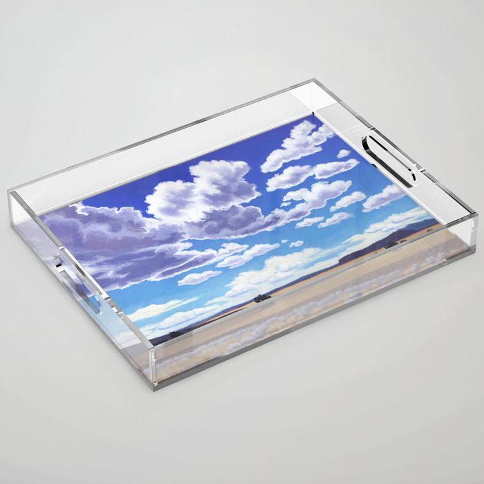 Desert Sky Landscape - Santa Fe to Altus Acrylic Tray Gallery Image 1
