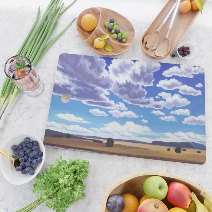 Desert Sky Landscape - Santa Fe to Altus Cutting Board Gallery Image 2