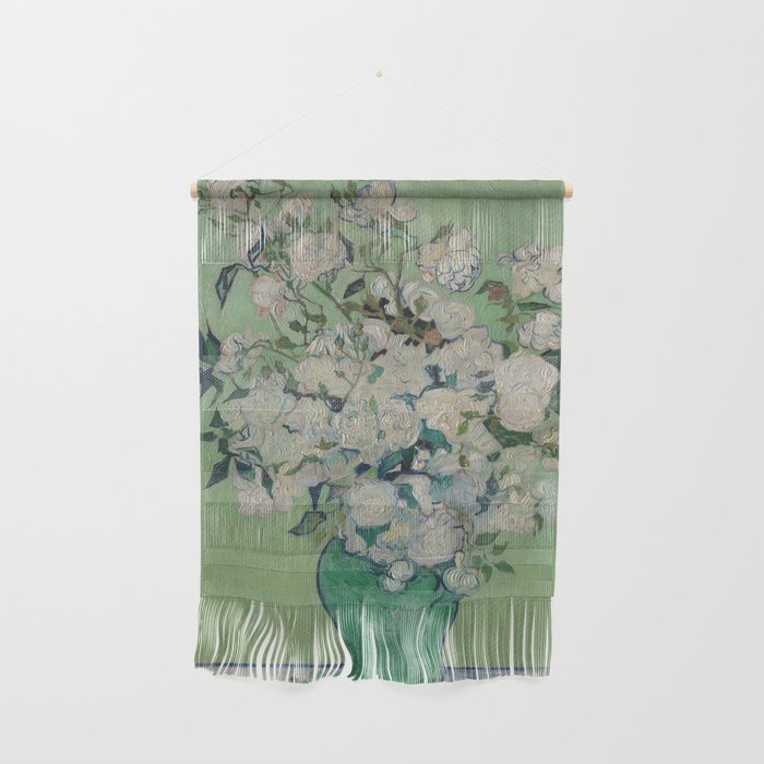 Vase with Pink Roses- Van Gogh Wall Hanging Gallery Image 1