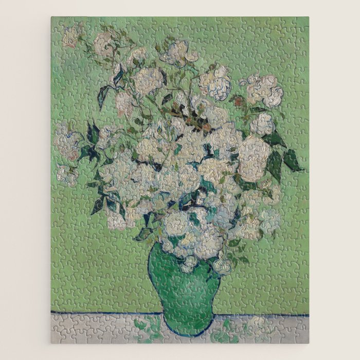 Vase with Pink Roses- Van Gogh Jigsaw Puzzle Gallery Image 1