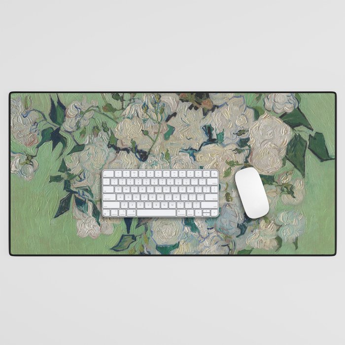 Vase with Pink Roses- Van Gogh Desk Mat Gallery Image 1