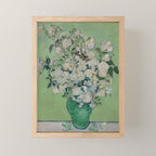 Vase with Pink Roses- Van Gogh Mini Art Print Gallery Image 1