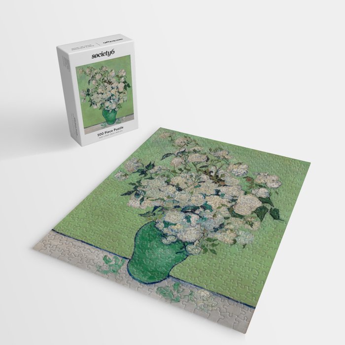 Vase with Pink Roses- Van Gogh Jigsaw Puzzle Gallery Image 2