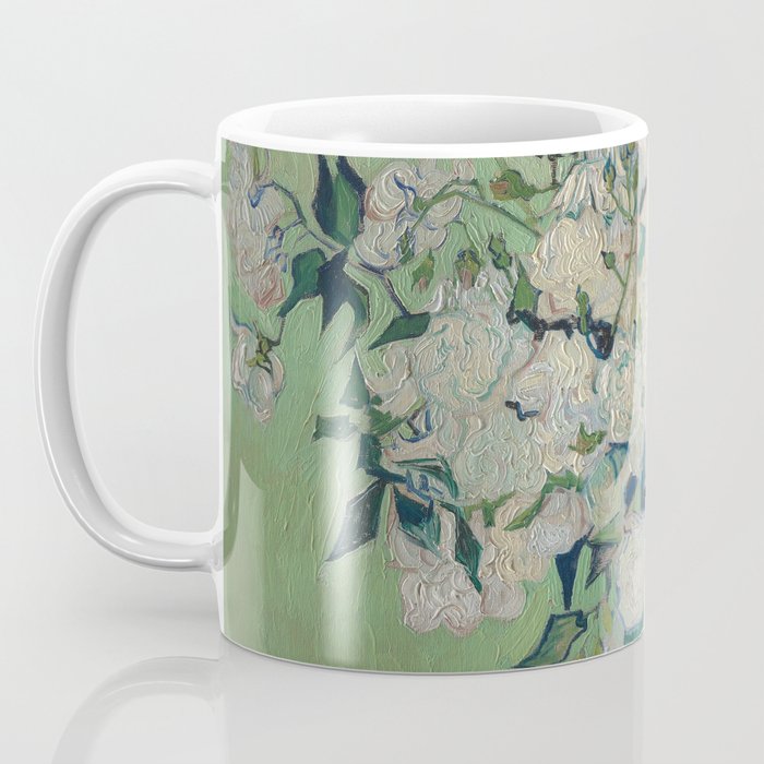 Vase with Pink Roses- Van Gogh Coffee Mug Gallery Image 3