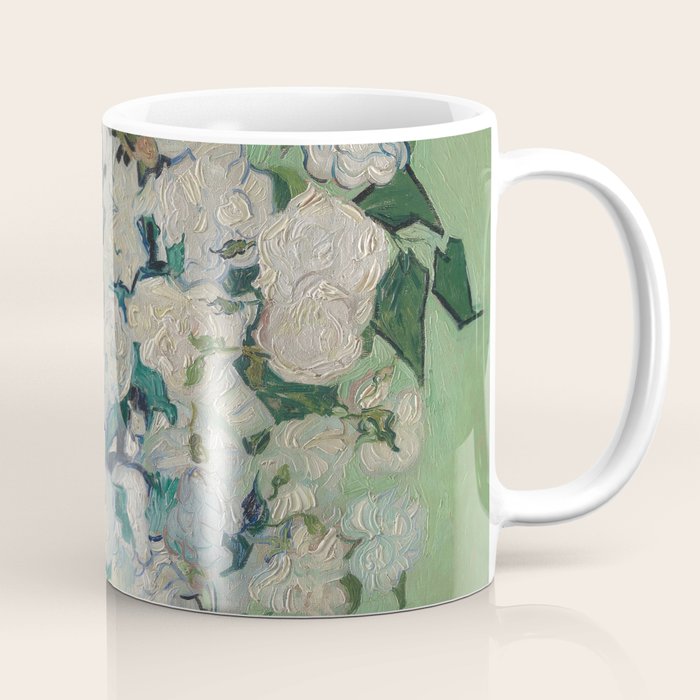 Vase with Pink Roses- Van Gogh Coffee Mug Gallery Image 1