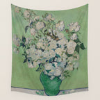 Vase with Pink Roses- Van Gogh Wall Tapestry Gallery Image 4