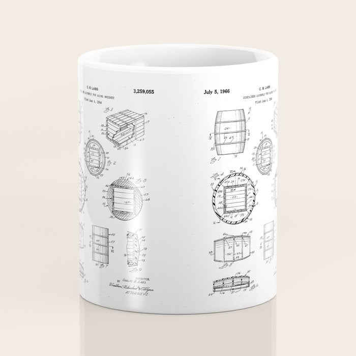 Whisky Barrel Patent - Whisky Art - Antique Coffee Mug Gallery Image 4