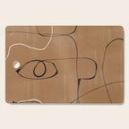 Abstract Face One Line Cutting Board Gallery Image 1