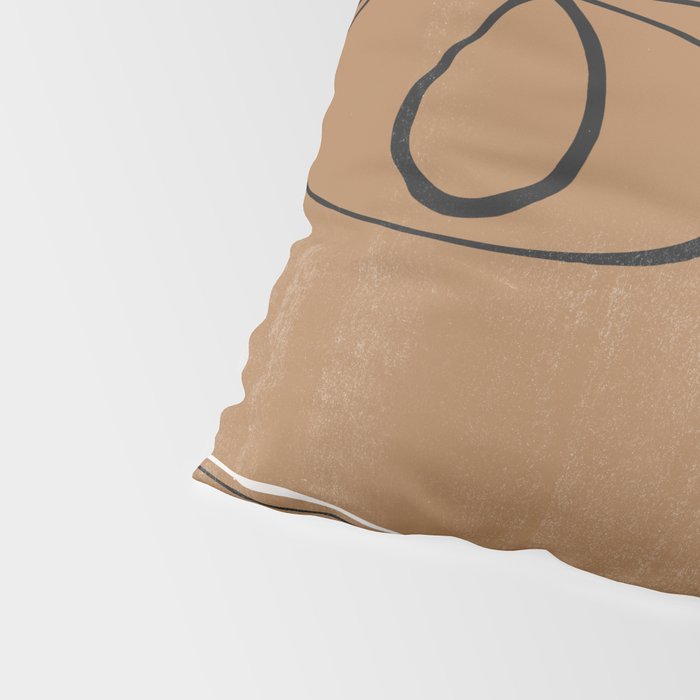 Abstract Face One Line Pillow Sham Gallery Image 4