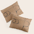 Abstract Face One Line Pillow Sham Gallery Image 3