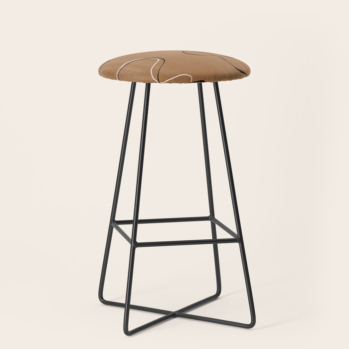 Abstract Face One Line Stool Gallery Image 1