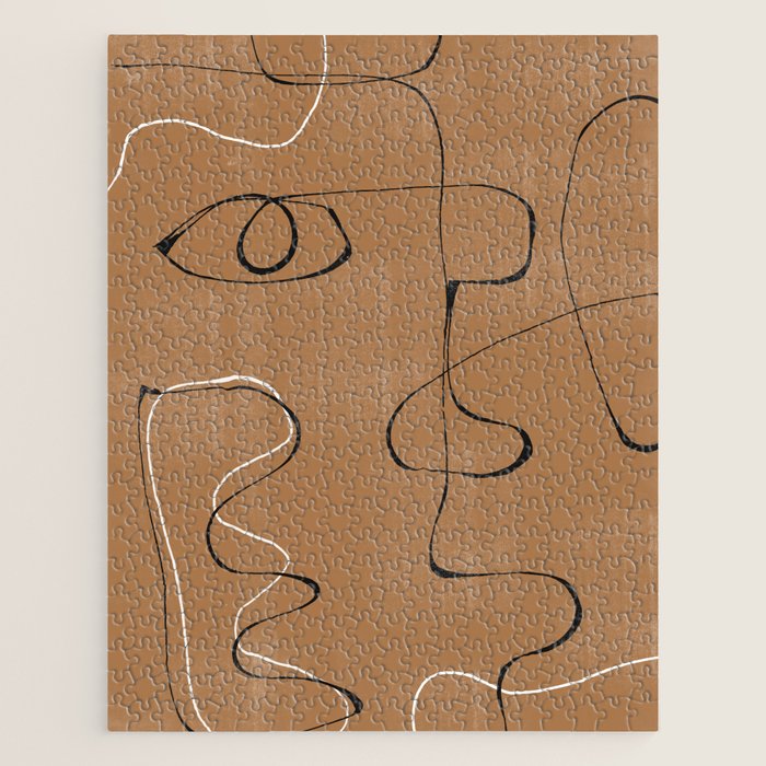 Abstract Face One Line Jigsaw Puzzle Gallery Image 1