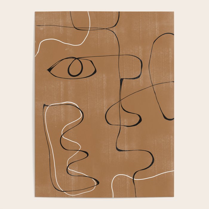 Abstract Face One Line Poster Gallery Image 4