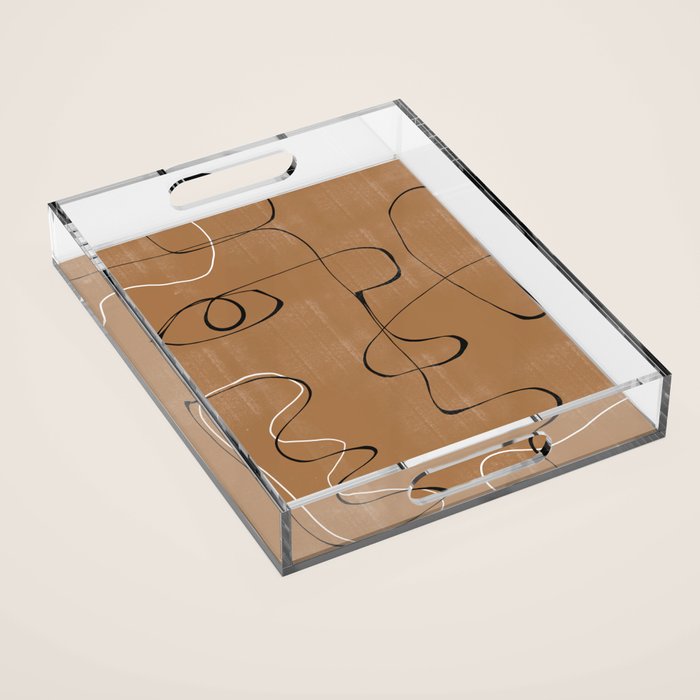 Abstract Face One Line Acrylic Tray Gallery Image 1