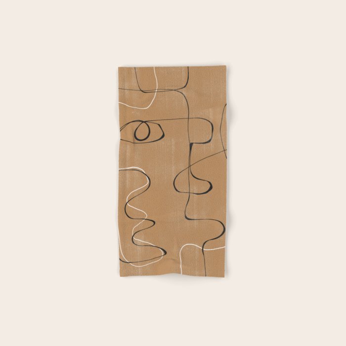 Abstract Face One Line Bath Towel Gallery Image 1