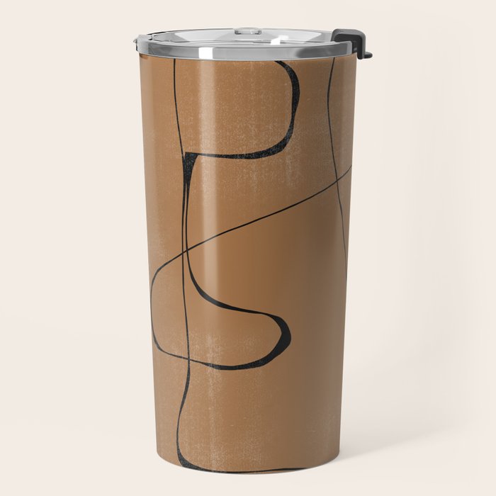 Abstract Face One Line Travel Mug Gallery Image 2