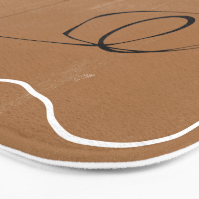 Abstract Face One Line Bath Mat Gallery Image 3
