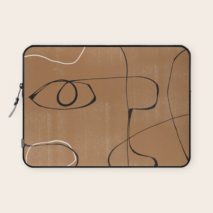 Abstract Face One Line Laptop Sleeve Gallery Image 1