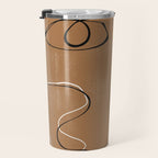 Abstract Face One Line Travel Mug Gallery Image 3