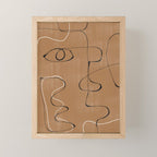 Abstract Face One Line Mini Art Print Gallery Image 1
